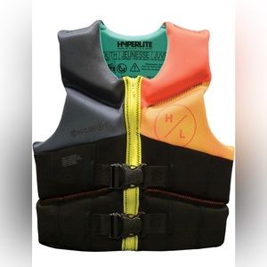 Hyperlite youth life vest. For kids 55-88 pounds. Unisex.